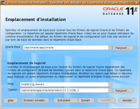 Installation d'Oracle : étape 4