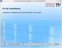 Installation d'Oracle : étape 9